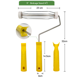6 adet 4 ve 9 inç boya fırçası ve rulo seti ile yedek boya fırçaları rulo uygun kullanım için boya tepsisi ile paketlenmiş - Product Image 4