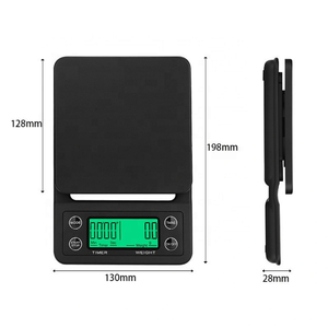 Barista Digital waage mit Timer 3kg Kapazität 0,1g Empfindlichkeit Kunden spezifische Designs-OEM Support LCD-Display - Product Image 4