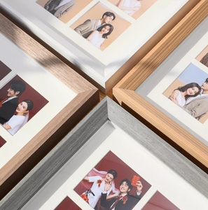 定制9格照片乡村风格组合方形拼贴相框家居装饰斜边木框 - Product Image 6