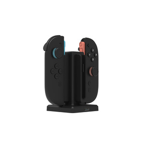 Nintendo Switch 2 Joy-Con denetleyicileri 4 in 1 şarj standı aksesuarları için manyetik RGB çift taraflı şarj standı - Product Image 4