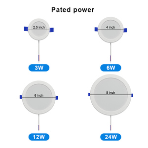 Arkadan aydınlatmalı emisyon gömme klipler 3W 6W 9W 12W 24W 2.5 inç 4 inç 6 inç 8 inç <span class=keywords><strong>LED</strong></span> küçük bahar Panel AYDINLATMA