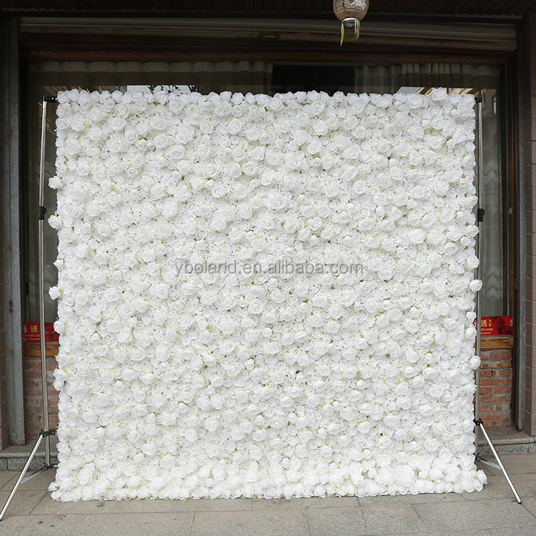 Mur de fleurs blanches 03