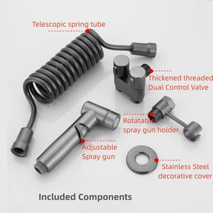 Easy-to-<strong>Use</strong> Stainless Steel <strong>Bidet</strong> Toilet Sprayer Set with ABS Handheld <strong>Bidet</strong> and Double Outlet Shower for Bathroom <strong>Use</strong> - Product Image 6