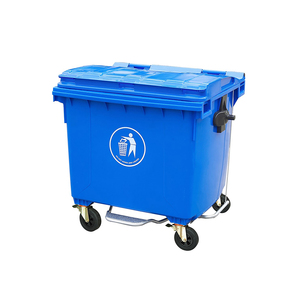 Contenedor de basura 660L 1100L Cubo de basura de plástico de tamaño personalizado para exteriores Cubo de basura a la venta - Product Image 6