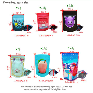 现货上千个品种500毫克600毫克食用3.5克聚酯薄膜袋全息糖果包装零食包装3.5杂草袋