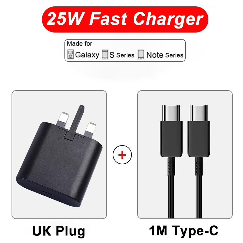 UK Plug+1M Type-C(Black)