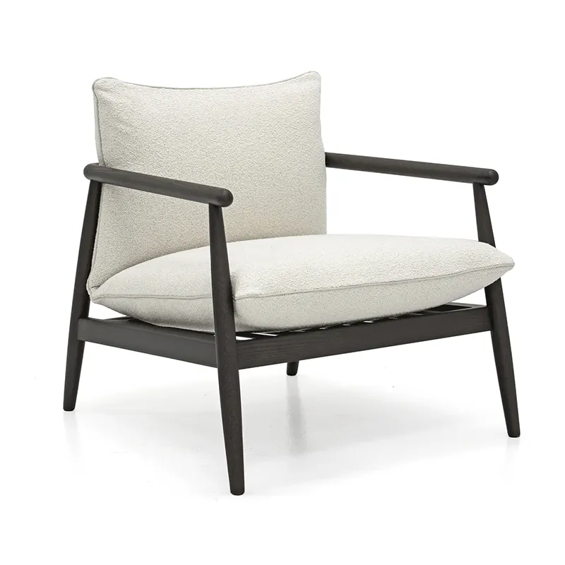 Silla nórdica moderna para sala de estar, sillón de tela de diseño minimalista
