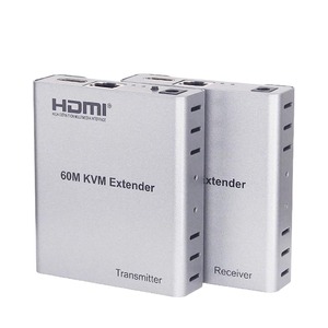 HDMI扩展器60m HDMI 1080p 60hz KVM扩展器2个以太网局域网信号USB端口，带5e类6 KVM HDMI扩展器，用于电脑电视 - Product Image 1