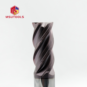 MSU HRC55 Solid Carbide 4-Flute End Mill CNC Cutter with <strong>Weldon</strong> Shank Flat Square Milling Cutter Router Bits Coating Included - Product Image 3
