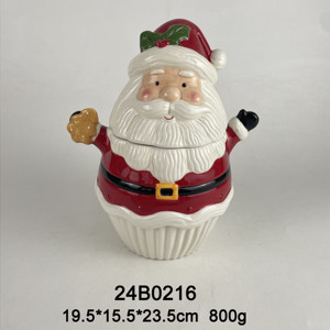 空のジンジャーブレッドマンデザインクッキージャー蓋付きセラミックキャンディーハウスポットギフト用ケーキ収納クリスマスコレクション