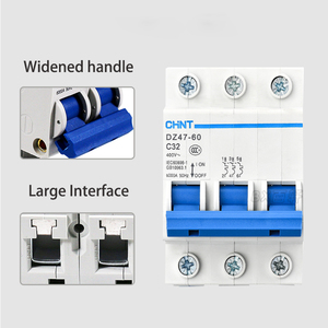 Chint DZ47-60タイプC 1P2P3P4P 60A三相Dinレール回路ブレーカ小型家庭用4P MCb回路ブレーカ - Product Image 3