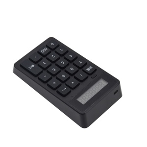 Tastiera numerica con numero Wireless 2.4 GHz ricaricabile personalizzata a 19 tasti con Display a LED