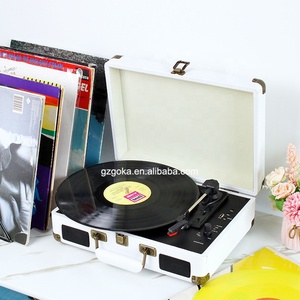 Reproductor de discos de vinilo tocadiscos para grabación, Sistema de música portátil, altavoz de diente azul, Tocadiscos - Product Image 3