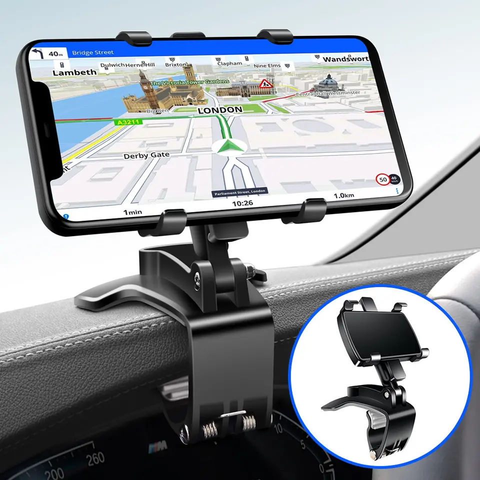العالمي لوحة سيارة حامل هاتف سهلة قاعدة تركيب مزودة بمشبك حامل GPS عرض قوس سيارة دعامة حامل ل فون 13 X سامسونج XiaoMi