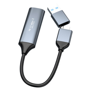 2合1 USB C高清MI视频采集卡C型适配器音频视频游戏现场录制USB3.0 4K30Hz耐用金属材料 - Product Image 2