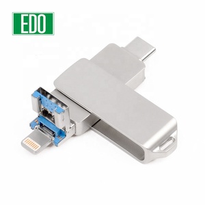A granel 2,0 tipo C 4GB mini USB 3 en 1 256GB 30 m/s leer 15 m/s escribir Memoria USB de alta velocidad unidad flash