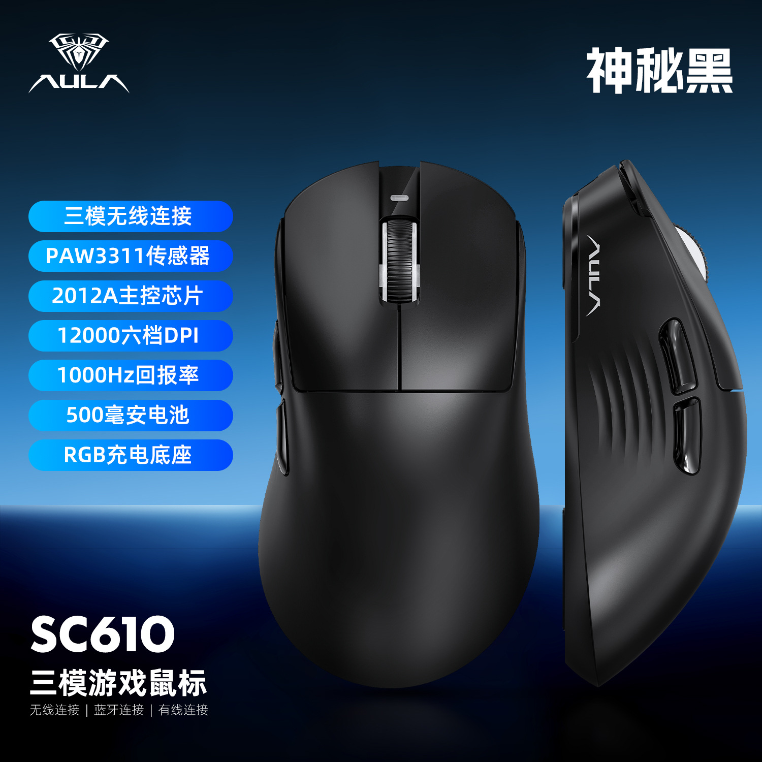 SC610 สีดำลึกลับ 12000dpi