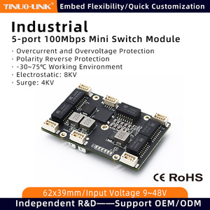 可定制3/4/5端口PCB/PCBA工业5端口以太网交换机模块 - Product Image 2