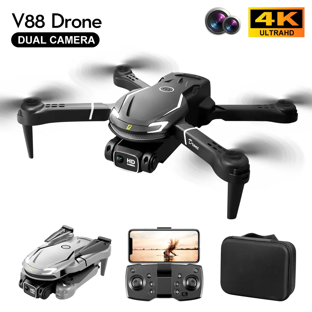 Yeni 4K HD çift lens profesyonel fotoğraf Drone 3D Flip bir anahtar kalkış/iniş akıllı gezinip Mini RC Drone