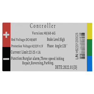 Regolatore del motore di velocità raffreddato ad aria con controllo ad anello aperto 48V/60V - Product Image 6