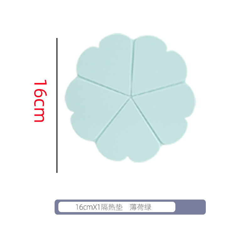 Five-petal mint green, 1 piece