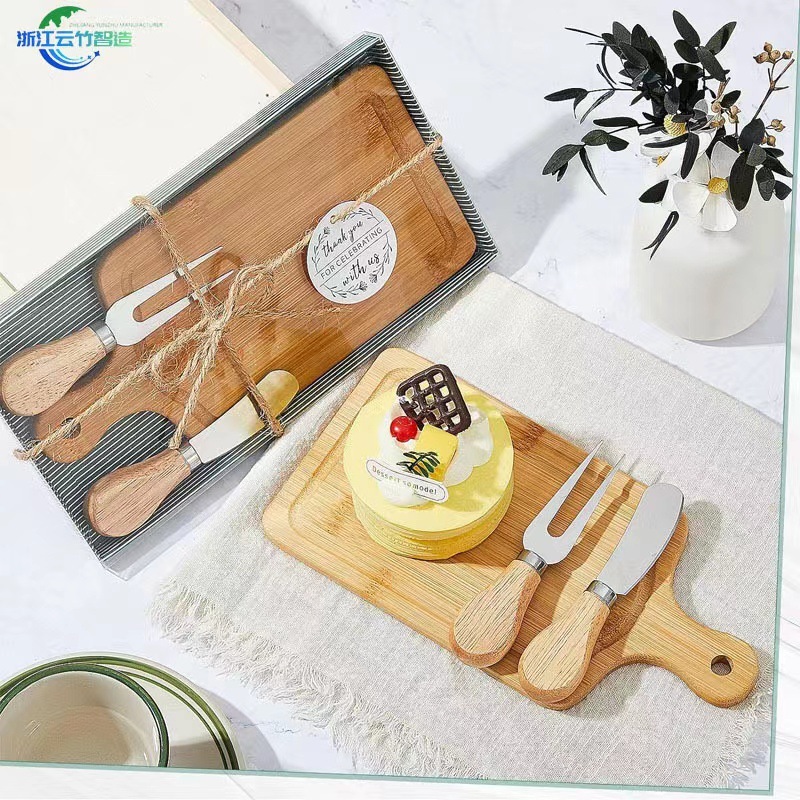 Caja de Regalo con Tabla de Bambú para Snacks