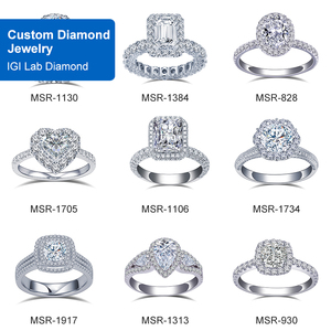 MSR-1384カスタマイズジュエリーPT950 14K 18K IGIラボダイヤモンドリング永遠の結婚式ダイヤモンドエンゲージメントリング - Product Image 4