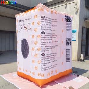 Große Werbung Aufblasbarer Puffed Square Food Bag Modell Kunden spezifischer aufblasbarer Food Bag Ballon mit Gebläse