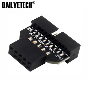 Motherboard USB2.<strong>0</strong> 9Pin to USB3.<strong>0</strong> 19pin Front Panel Connector Converter <strong>USB</strong> <strong>3</strong>.<strong>0</strong> 19/20pin to <strong>USB</strong> <strong>2</strong>.<strong>0</strong> 9pin <strong>Header</strong> Female Adapter - Product Image 2
