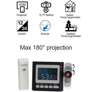 Nhà máy đầy màu sắc màn hình LCD nhiệt độ độ ẩm màn hình đồng hồ báo thức với tường thời gian Chức năng chiếu cho trang trí nội thất văn phòng - Product Image 3