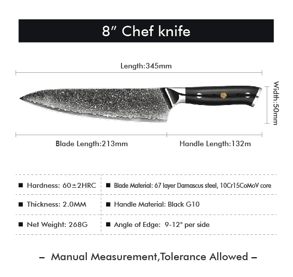 Coltello da chef nero