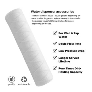 Water Purifier 10 Inch <strong>String</strong> Wound <strong>Filter</strong> Cartridge 5 Micrometre <strong>PP</strong> Cotton <strong>Filter</strong> Sedmient <strong>Filter</strong> - Product Image 3