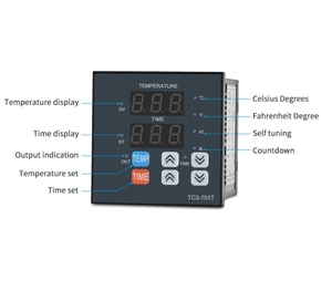 TC3-401T <strong>PID</strong> <strong>Temperature</strong> <strong>Controller</strong> <strong>Timer</strong> Thermometer Relay K-type 400 AC100~220V Integration Control Instrument - Product Image 2