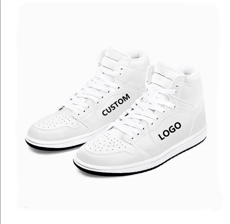 LOW MOQ High Quality Custom ize Logo Schuhe Weiß High Top Sneakers Sport Custom Basketballs chuhe 48 Größe für Männer Hersteller
