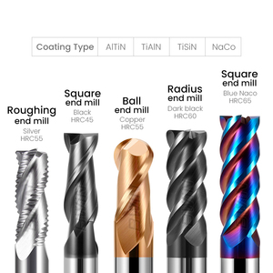 BWIN katı karbür frezeler Metal freze kesicisi yönlendirici için CNC kesici aracı kare yüz <span class=keywords><strong>End</strong></span> Mill HRC 45/55/60/70 - Product Image 5