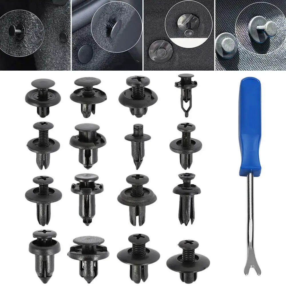 625 cái hộp khóa 16 loại đinh tán ốc vít mở rộng vít clip khóa xe giữ clip tự động đẩy Pin đinh tán clip khóa