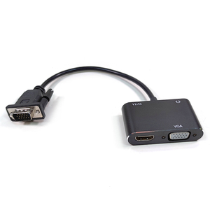 VGA a HDMI VGA dos en uno con audio para estación de acoplamiento adaptador VGA compatible con pantalla simultánea - Product Image 6