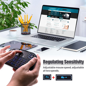 Air Mouse Infrared <strong>Learn</strong> Portable Mini Cool Seven Color Backlight <strong>Computer</strong> Clavier 88 Keys I10 Wireless <strong>Keyboard</strong> with Touchpad - Product Image 6