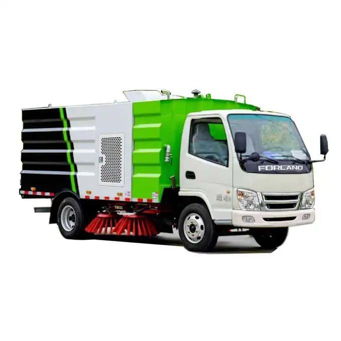 Euro3 diesel dongfeng right hand drive brand new sweeping truck 8 ton road sweeper green machine road sweeper