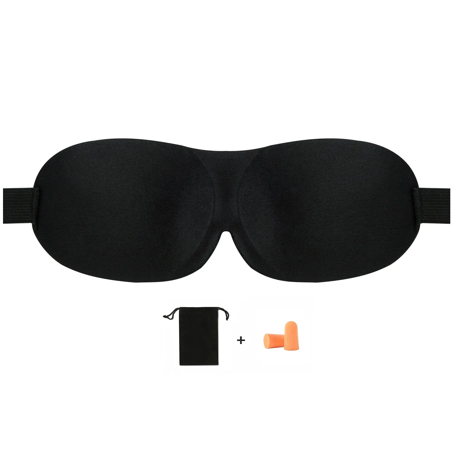 Personnalisable Ombrage 3D Eye Patch Bouchons D'oreilles Et Sacs De Velours Marque Privée 3D Sleeping Eyemask Bandeau