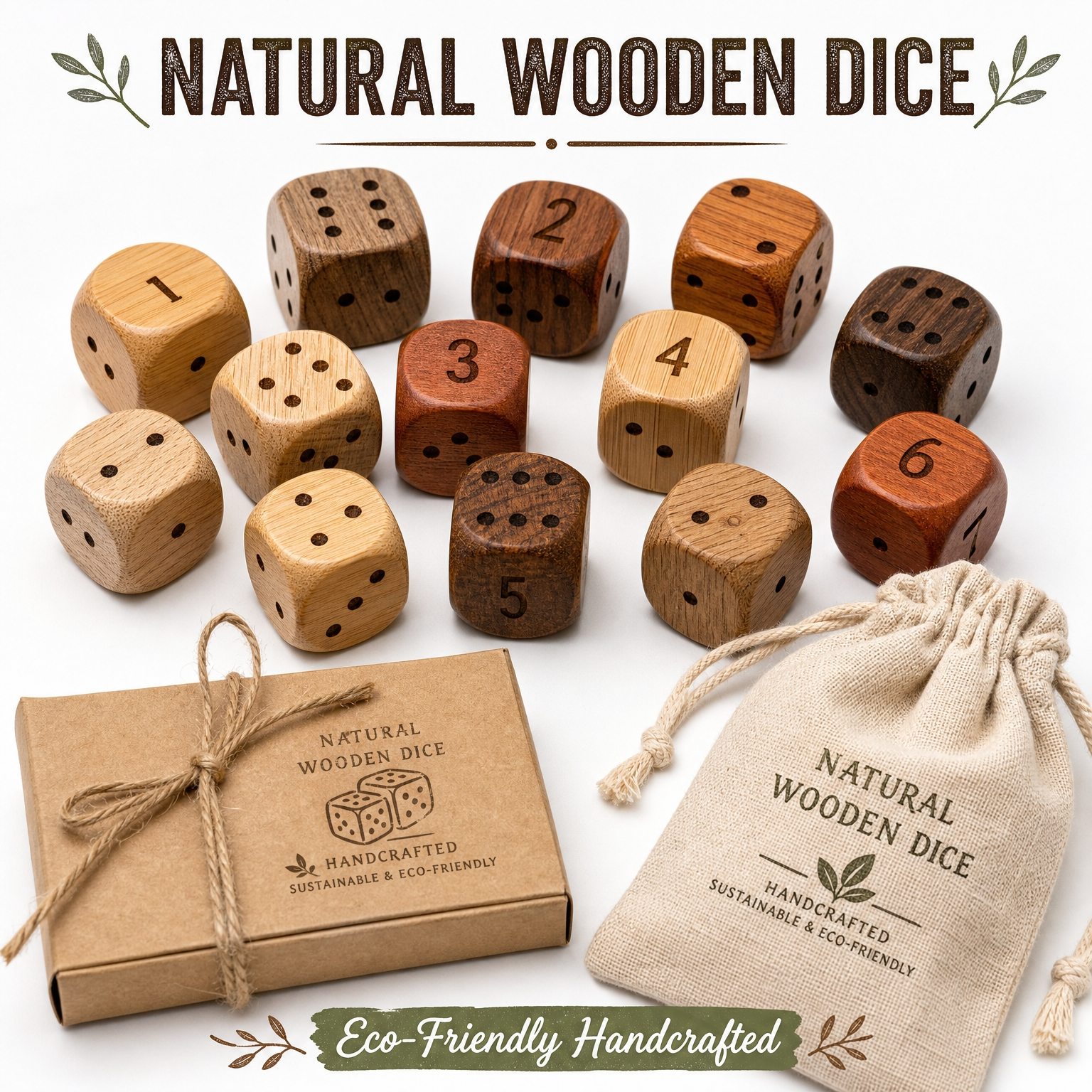 custom wood dice