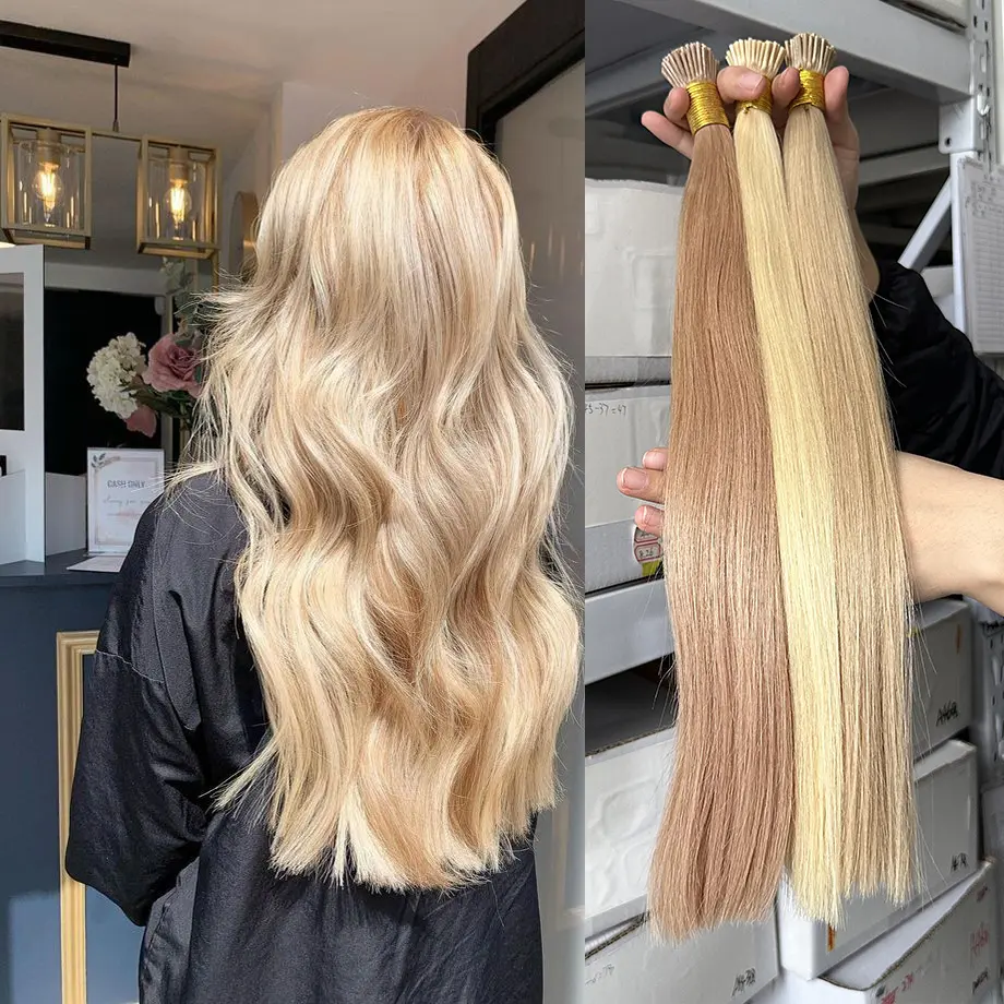 Extensions de Cheveux Humains Remy à Cuticule Alignée, Blond Miel, Naturel, Vente en Gros, pour Femme Blanche, 100% en Stock