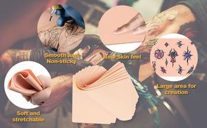 Chất lượng cao 100PCS 8x6 "Double Sided thực hành da cho microblading lông mày Tattoo đào tạo trang điểm vĩnh viễn công cụ - Product Image 3