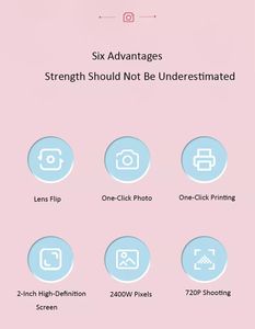 Inkless Printing Kids Toy <strong>Camera</strong> 2 Inch HD Screen <strong>Display</strong> Children Gift Digital Video <strong>Camera</strong> - Product Image 3