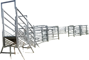 Điều chỉnh chiều cao gia súc tải đoạn đường nối với cổng và tấm chống gỉ cho thiết bị chăn nuôi bền - Product Image 3