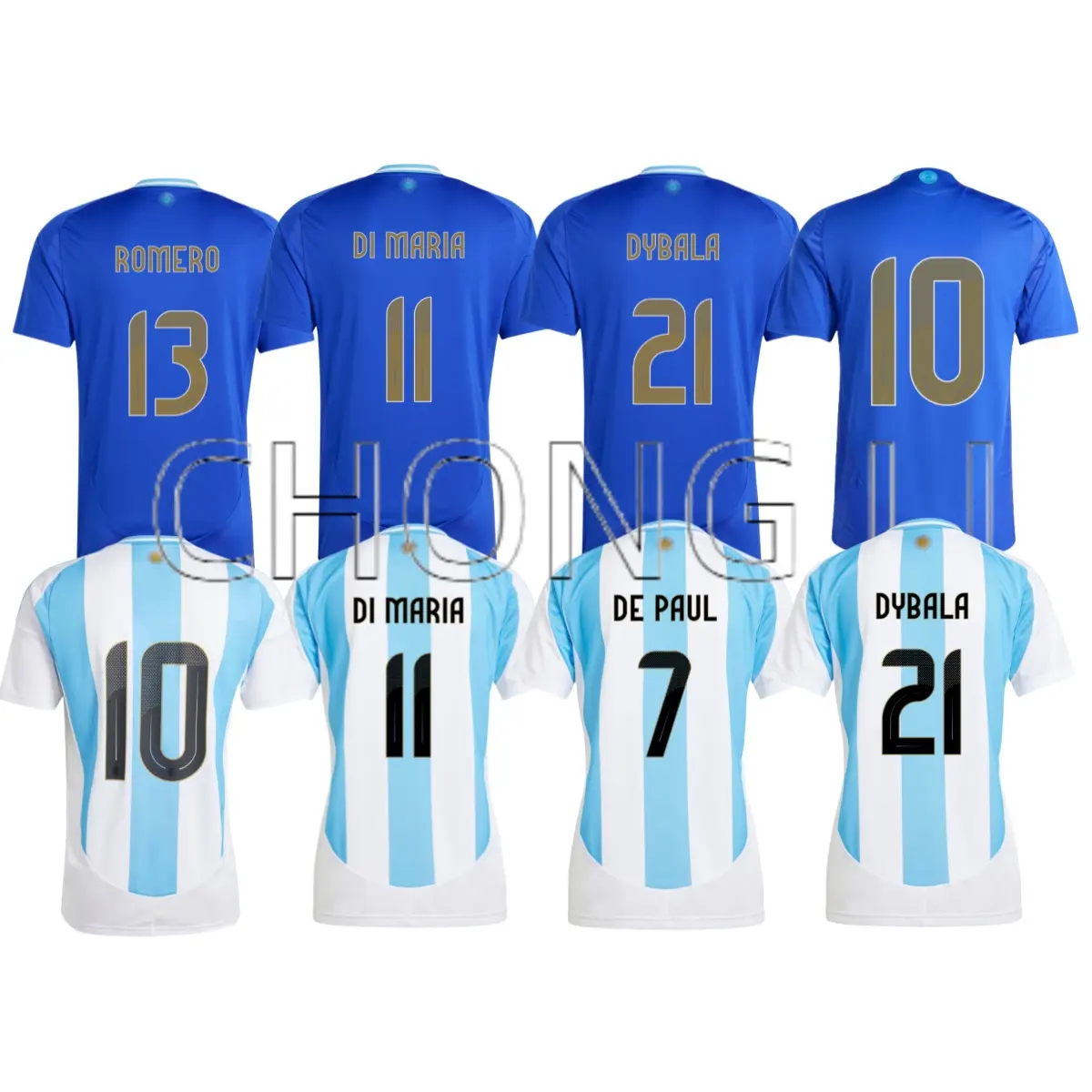 2024 Argentine 10 #21 # maillot de football 2024 maillot de football de la Coupe de l'Amérique Venezuela Jamaïque Colombie maillot de football