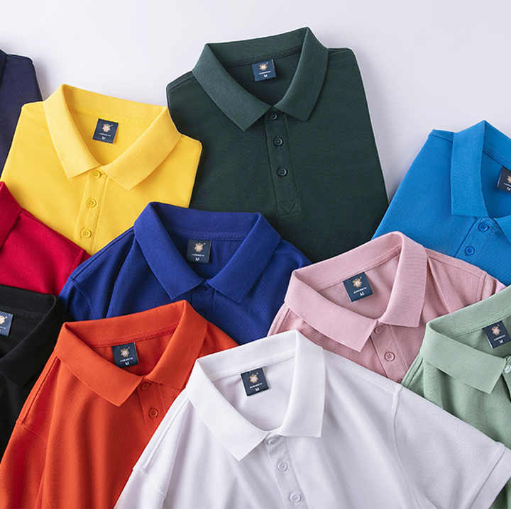 Sıcak satış tasarım özel Logo erkekler için % 100 pamuk düz renk üniforma Golf Polo gömlek