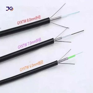 2 4 <span class=keywords><strong>6</strong></span> 8 12 24コアGYXTWシングルモード空中ダクト装甲光ファイバケーブル2鋼線強度メンバー