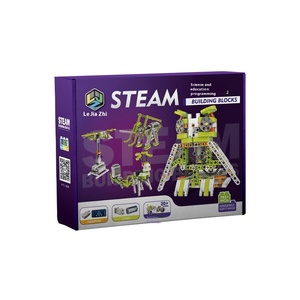 2025 creativo DIY Dual Motor programación bloques de construcción eléctricos STEM juguete educativo montaje mecánico Construcción de plástico