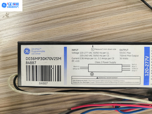 GE-UltraMax 120-277V <strong>Input</strong> 36W 700mA Max <strong>Output</strong> 84887 D036MP30X70V2SM 0-10V Dimming Programmable LED Driver - Product Image 2